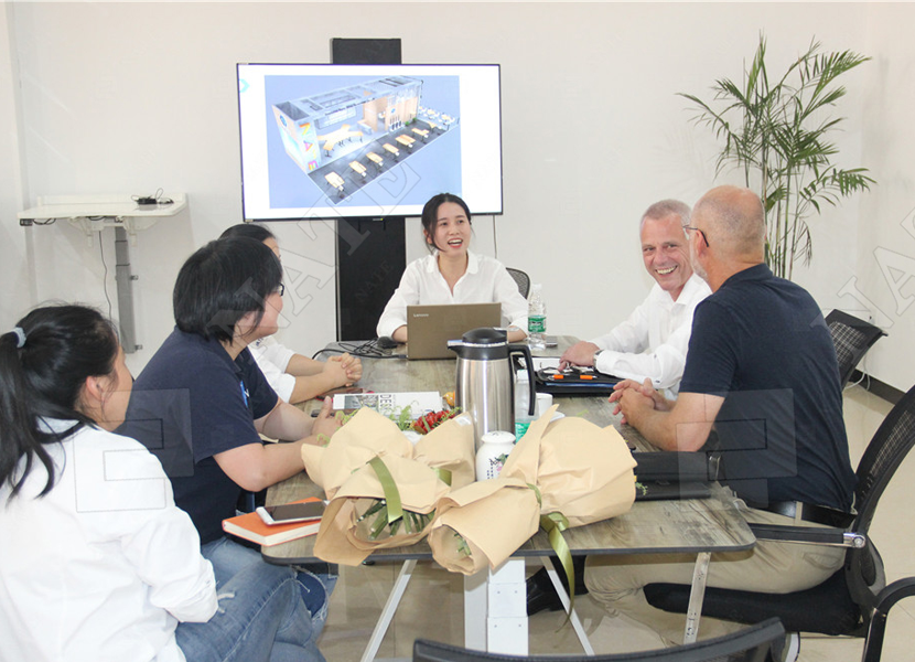 A project discussion shown on the NATE Services website