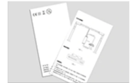 Two printed desk instruction sheets with assembly illustrations