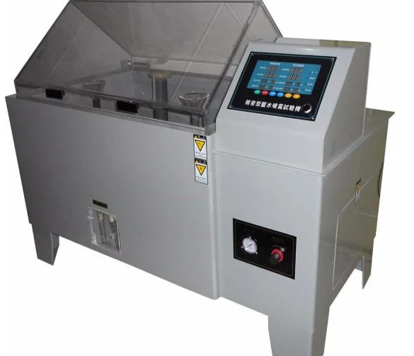 Salt spray chamber used to evaluate metal part finishes
