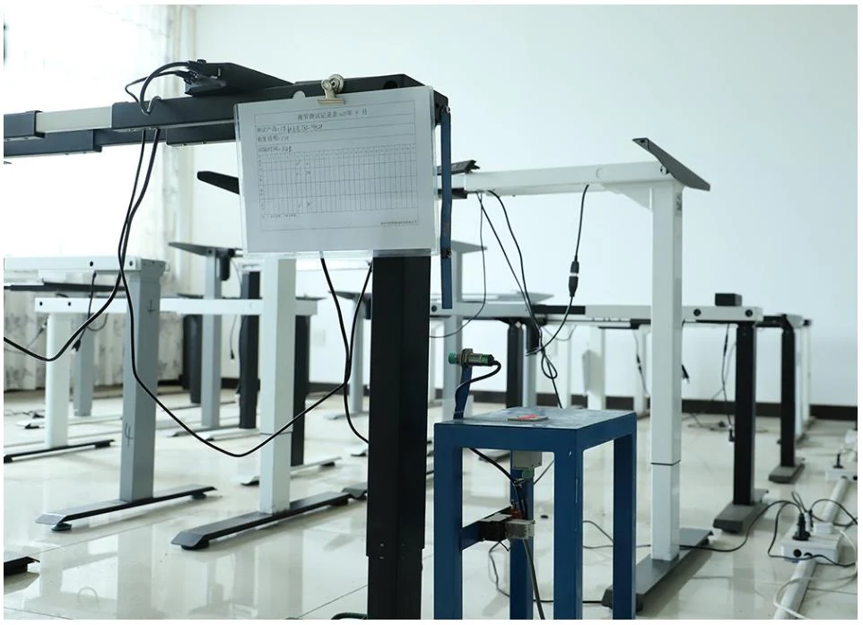 NATE life cycle test station with lifting desk frames