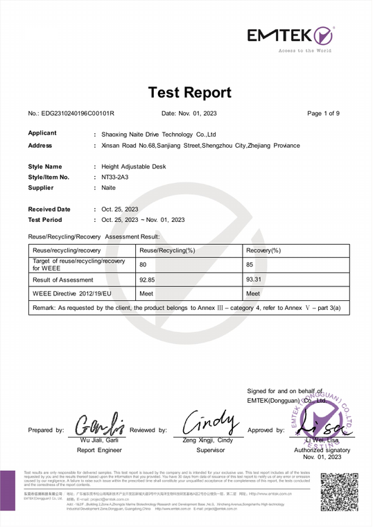 Cover of WEEE-Test Report