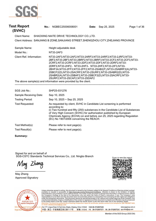 Cover of REACH-Test Report